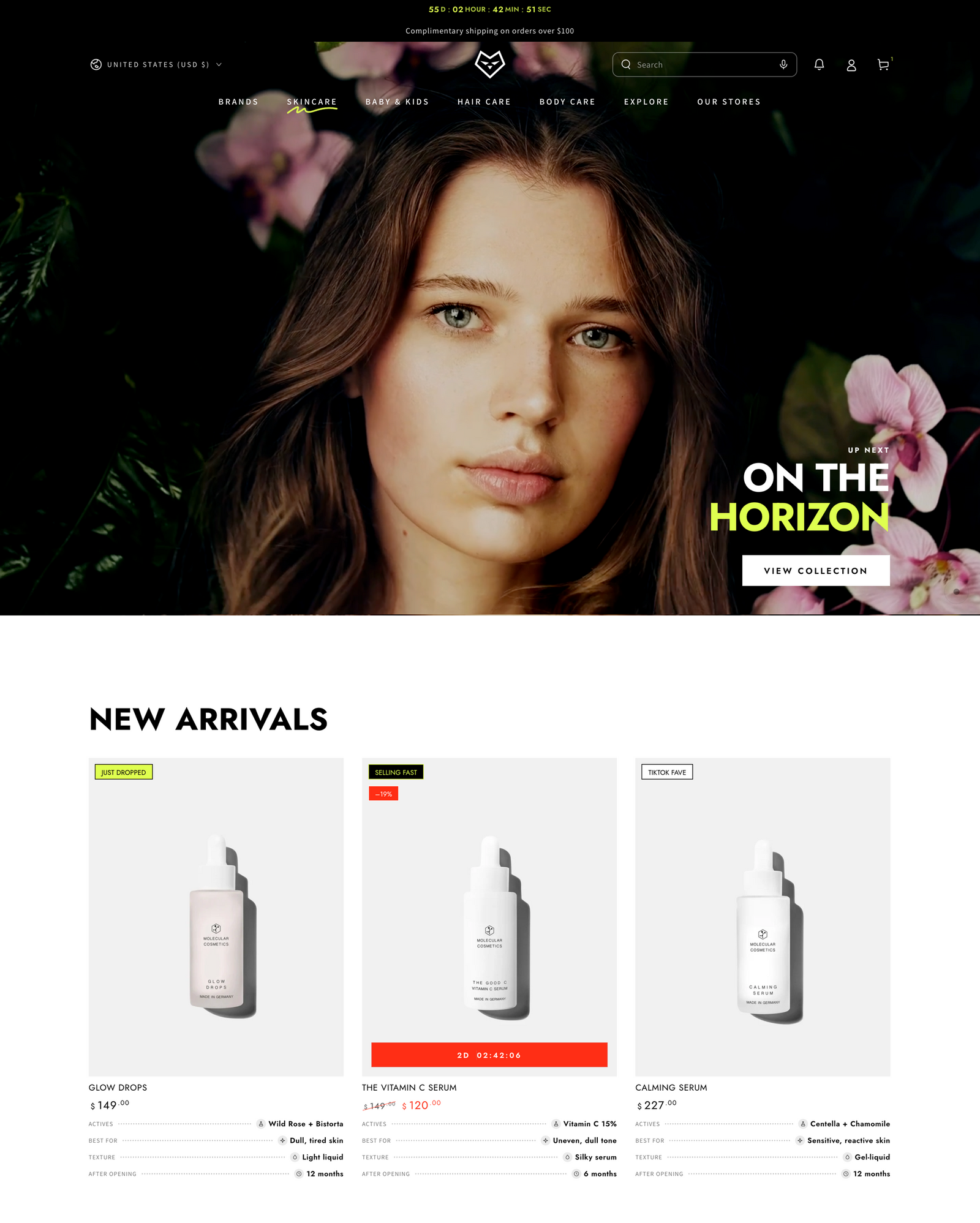 Oficiální náhled šablony Shopify Be Yours